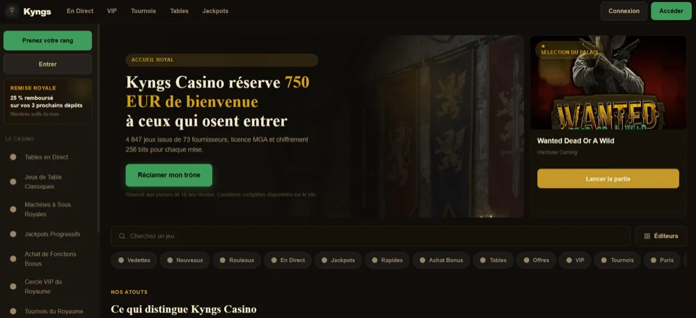 Kyngs homepage retrait neosurf casino